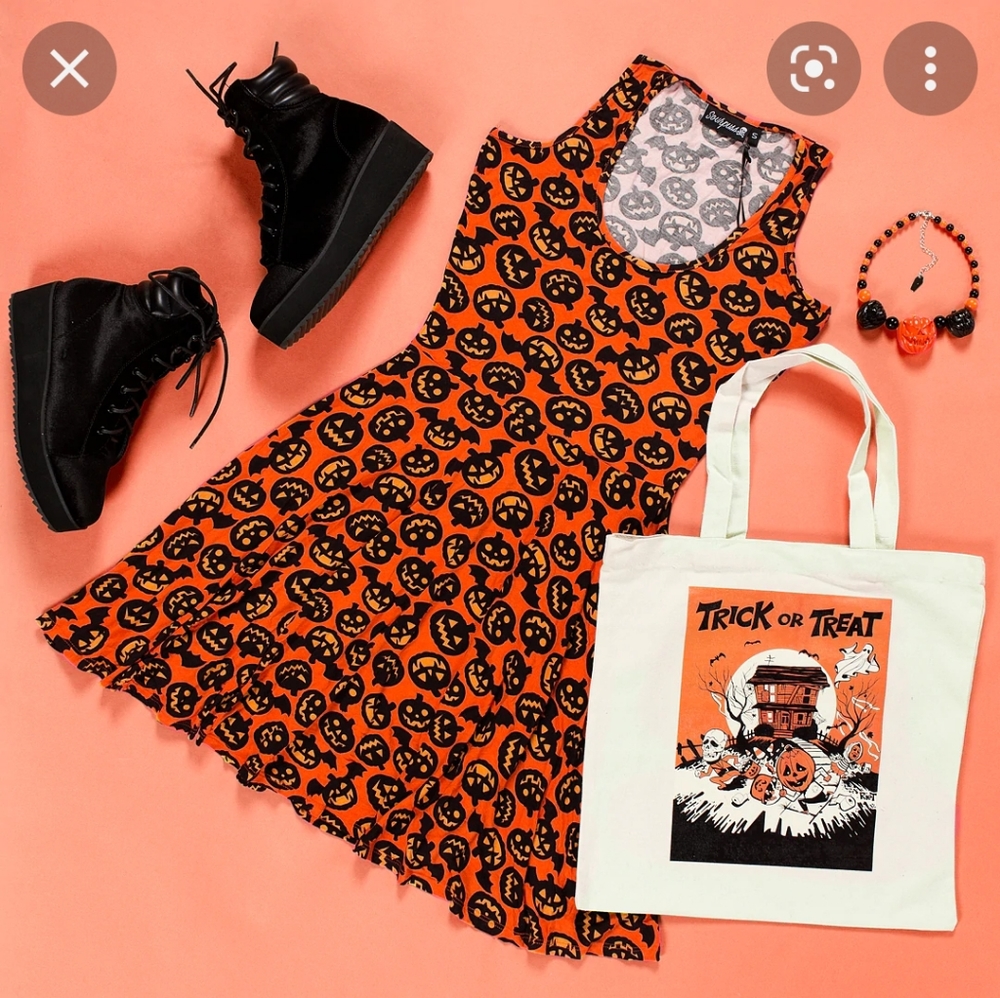 Sourpuss Batty Pumpkins Skater Dress!